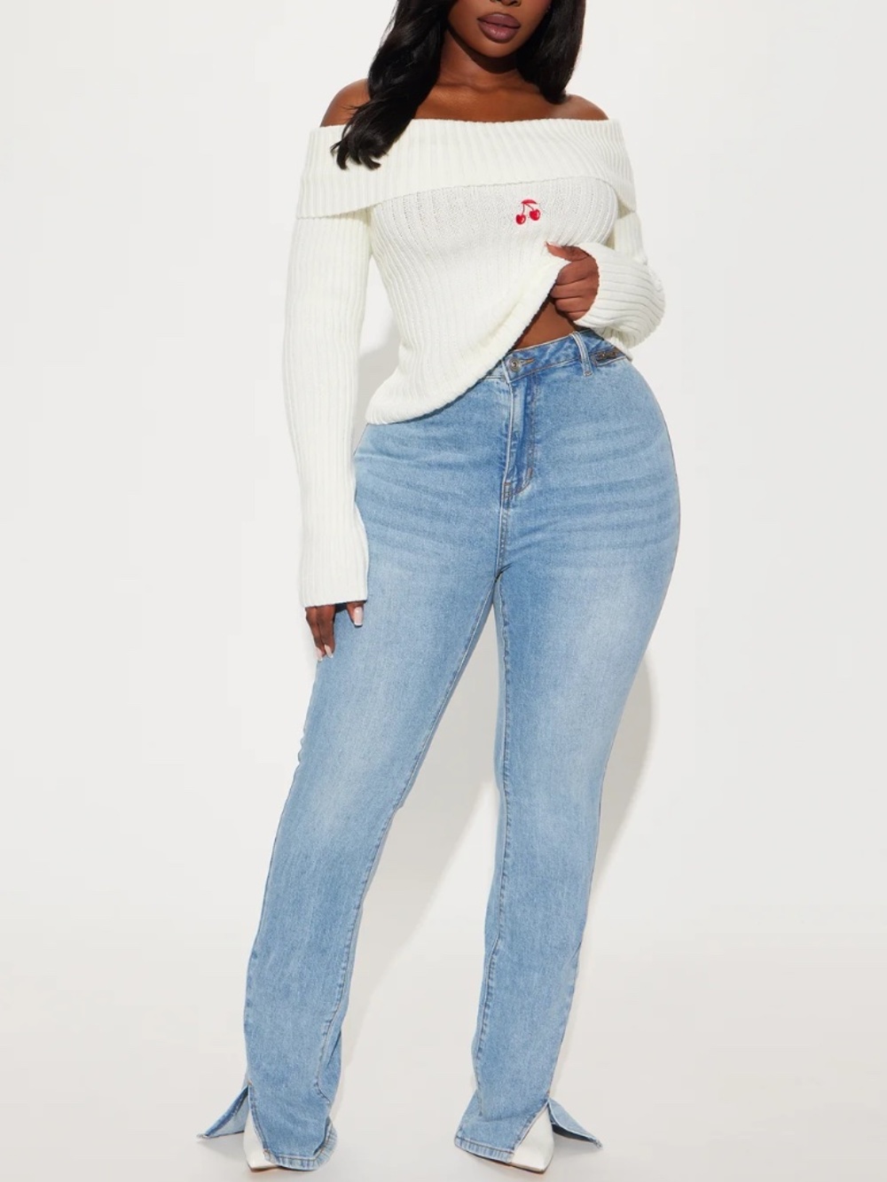 Out For The Night Split Hem Bootcut Jeans